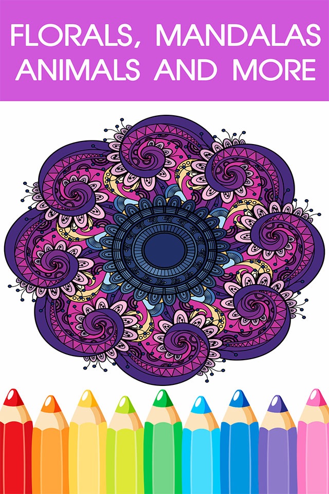 Mandala Coloring Book - Adult Colors Therapy Free Stress Relieving Pages Free screenshot 4