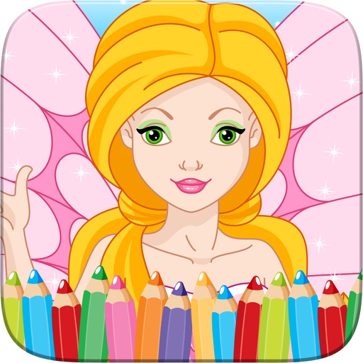 Beauty Fairy Princess Coloring Book Drawing for Kid Games iOS App