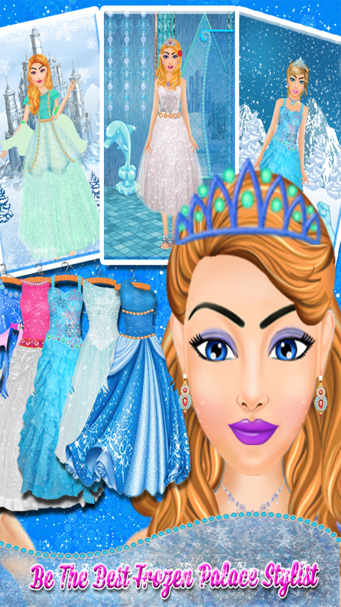 Ice Princess Makeover Salon Ice Frozen Princess Spa Makeup and Dress Up Makeover - Girls games for girls