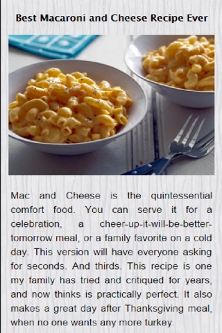 Macaroni And Cheese Recipes screenshot 2