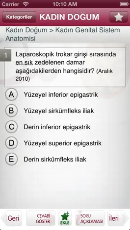 Game screenshot Tüm TUS Soruları - Kadın Doğum Lite hack