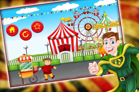 Circus Carnival Hero Rescue game - Call 911 and rebuild the amusement park with super heroes screenshot 2