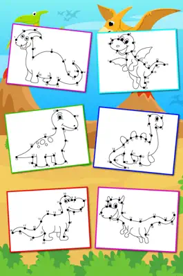 Game screenshot Dinosaurs Connect the Dots and Coloring Book Free mod apk