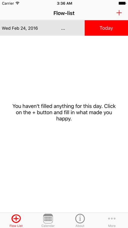 Flow list - positive diary