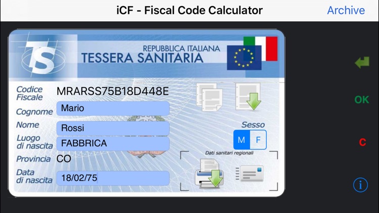 iCF - Codice Fiscale