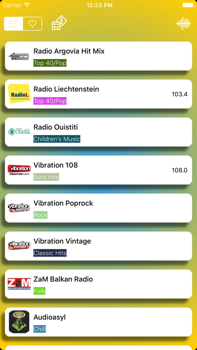 Screenshot #1 pour Radio  - Swissradio - Internet Radios
