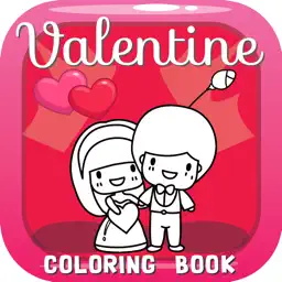 Valentine Coloring Book : Cute & Lovely! Free For Kids And Toddlers app icon