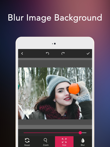 Blur Image Background - DSLR Camera Effect iPad screenshot