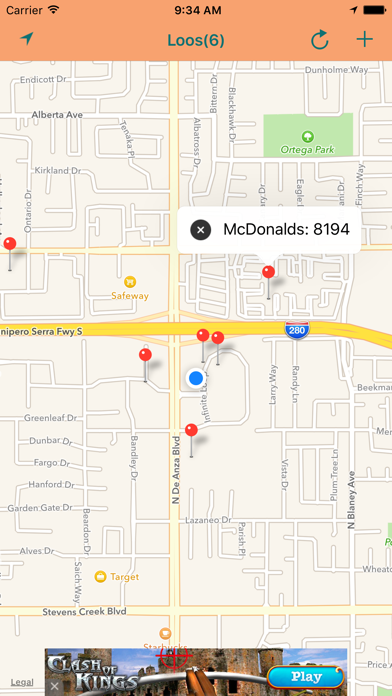 Screenshot #1 pour Loo Finder