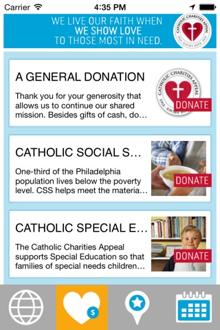 Catholic Charities Appeal screenshot 2