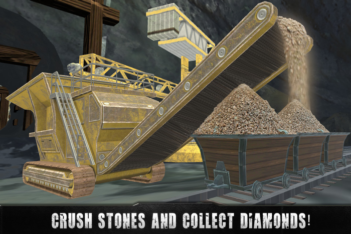 Diamond Mine excavator 3D  Construction Quarry Haul Truck Driver