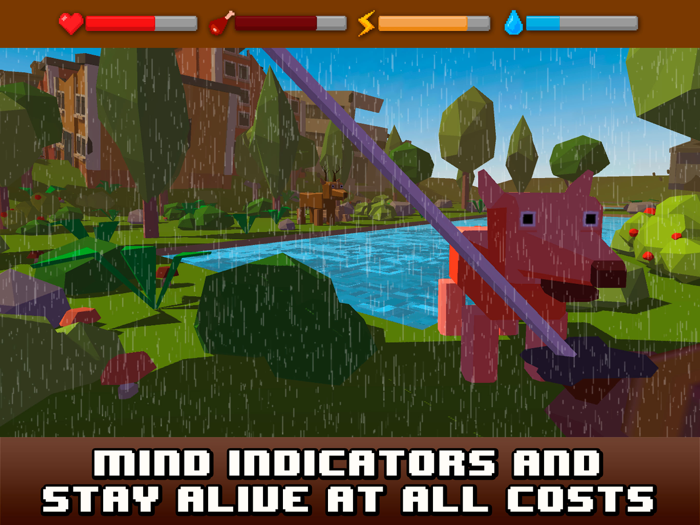 Pixel City Survival Simulator 3D