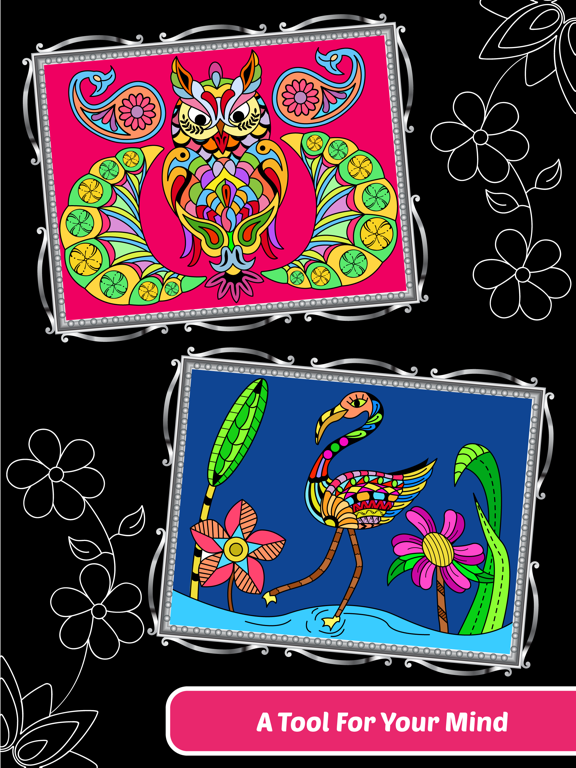 Screenshot #5 pour Love Birds Art Class: Stress Relieving Coloring Books for Adults