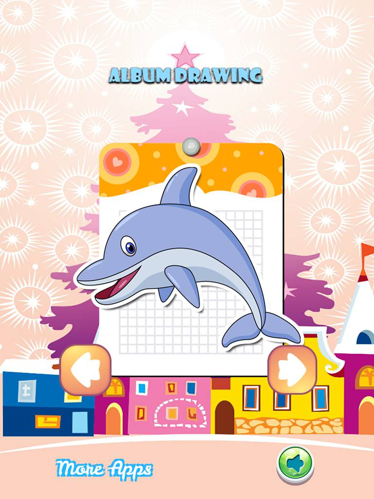 Sea Animals Drawing Coloring Book - Cute Caricature Art Ideas pages for kids screenshot 7