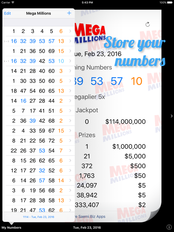 Screenshot #5 pour Mega Millions Results by Saemi