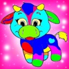 Coloring For Kids Inside Paintbox Color Cow Chicken Edition