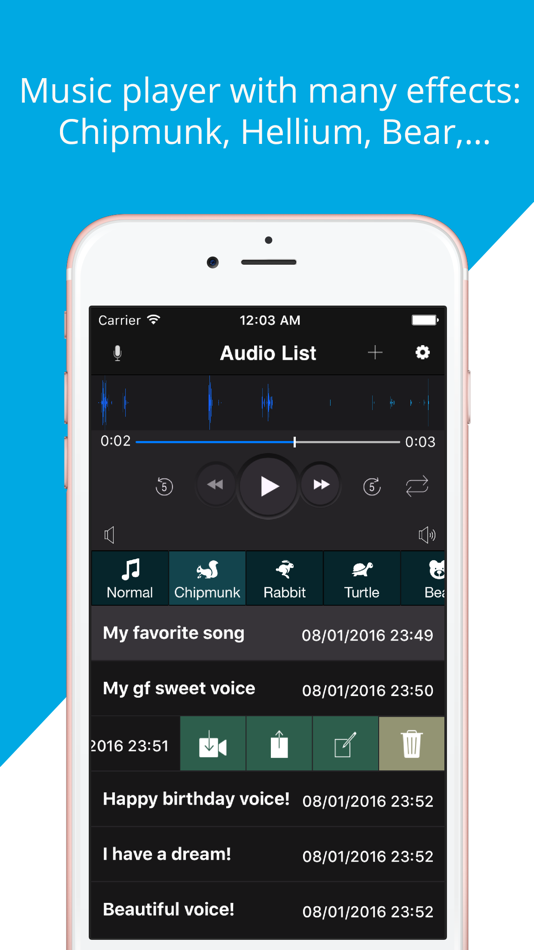 Chipmunk Voice Effect - Funny Sound Editor - 1.3.0 - (iOS)