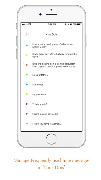 Nine Dots - Frequently used Message Manager
