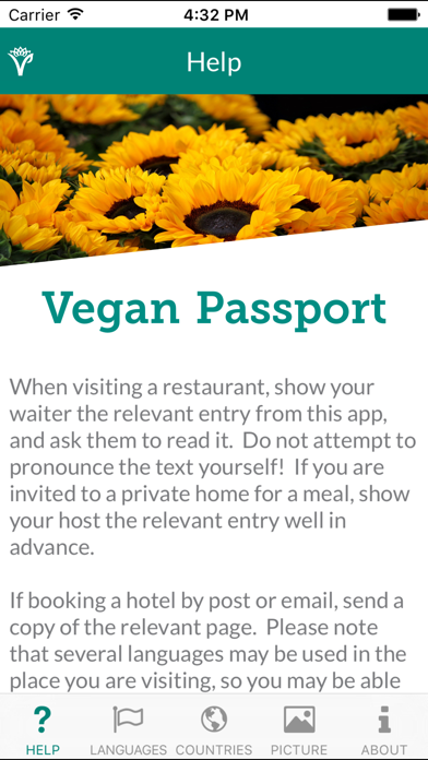 Vegan Passport Screenshot