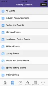 iGaming Events Calendar screenshot #2 for iPhone