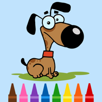 Cute Dog Drawings and Finger Coloring Pages for Kids