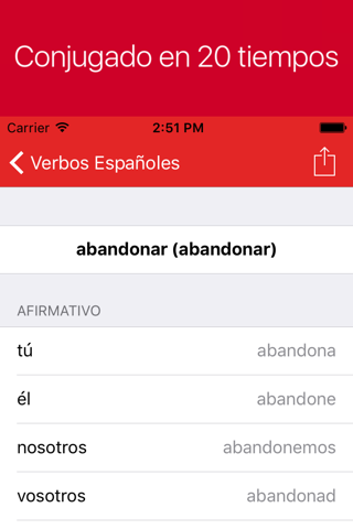 Spanish Verb Conjugator screenshot 2