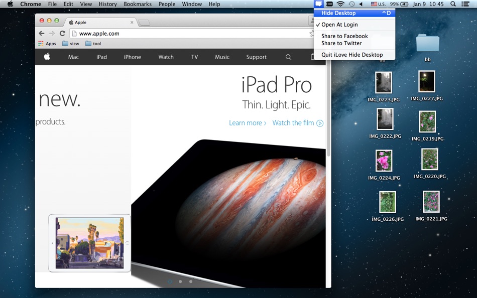 #1. iLove Hide Desktop (macOS) 由: 平 吕