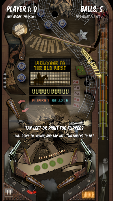 Screenshot from Old West Pinball