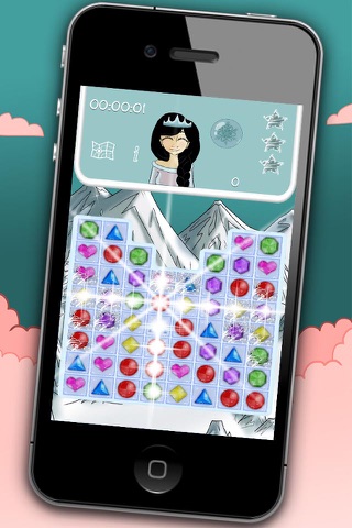 Ice Princess jeweled crush – funny bubble game for kids and adults - Premium screenshot 3