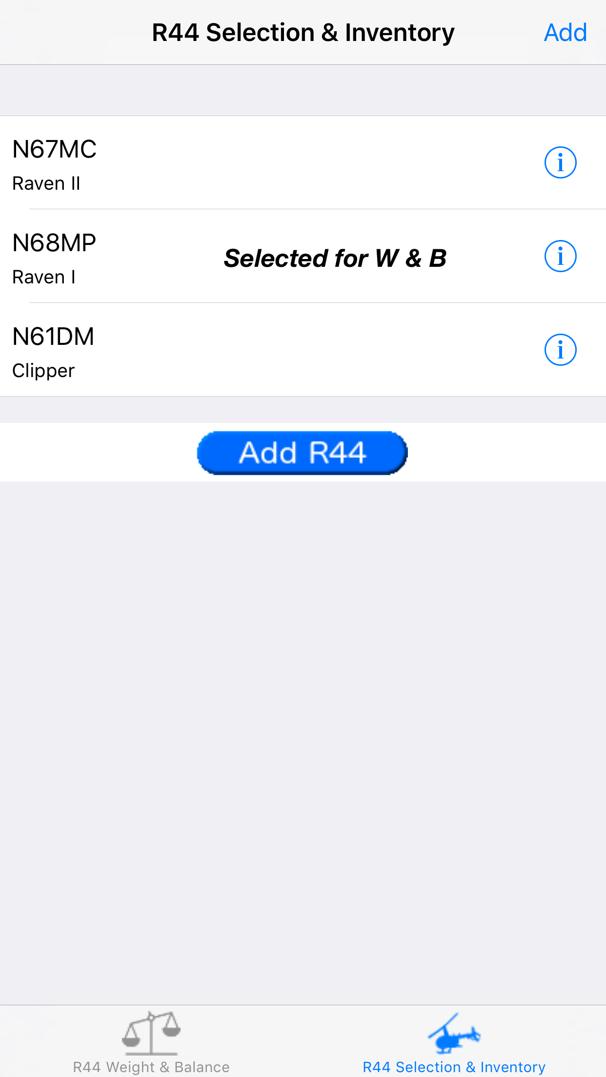 R44 Weight & Balance screenshot 4