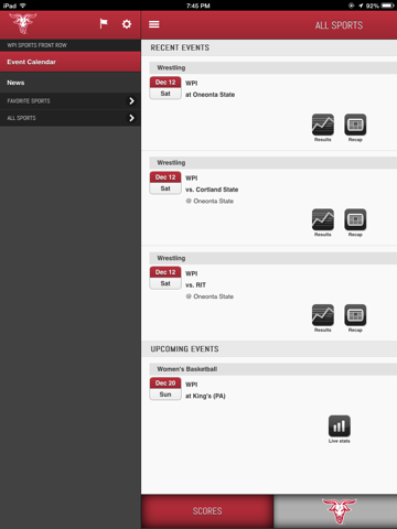 Screenshot #6 pour WPI Sports Front Row