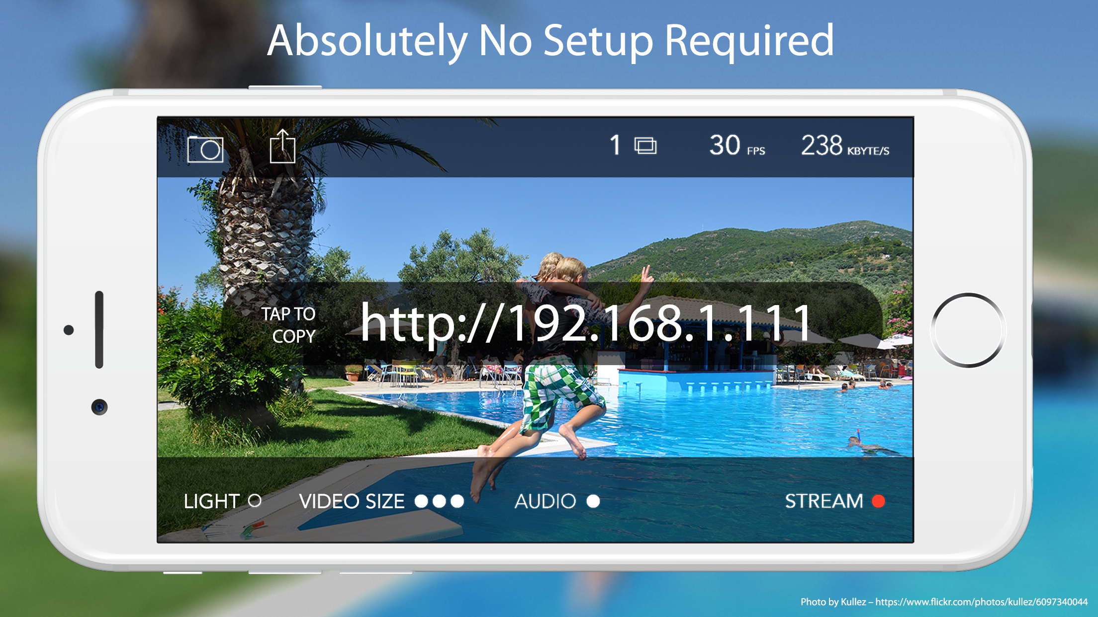 Screenshot do app Instant Webcam