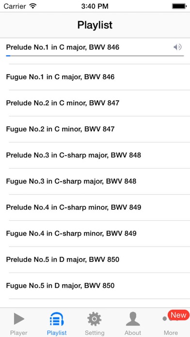 Well Tempered Clavier by Bach Screenshot