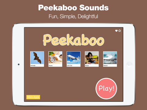 Peekaboo Sounds - Toddler Game iPad screenshot 1 - Education app