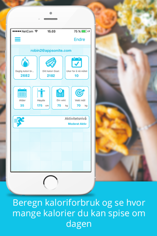 Slankis - Kaloriteller og slanke app. Gå ned i vekt nå. screenshot 3