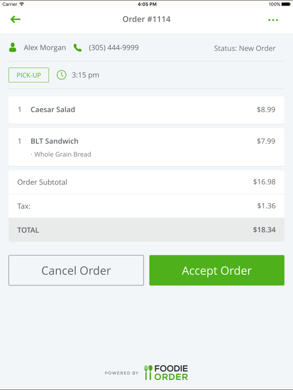 Foodie Order iPad screenshot 4 - Food & Drink app