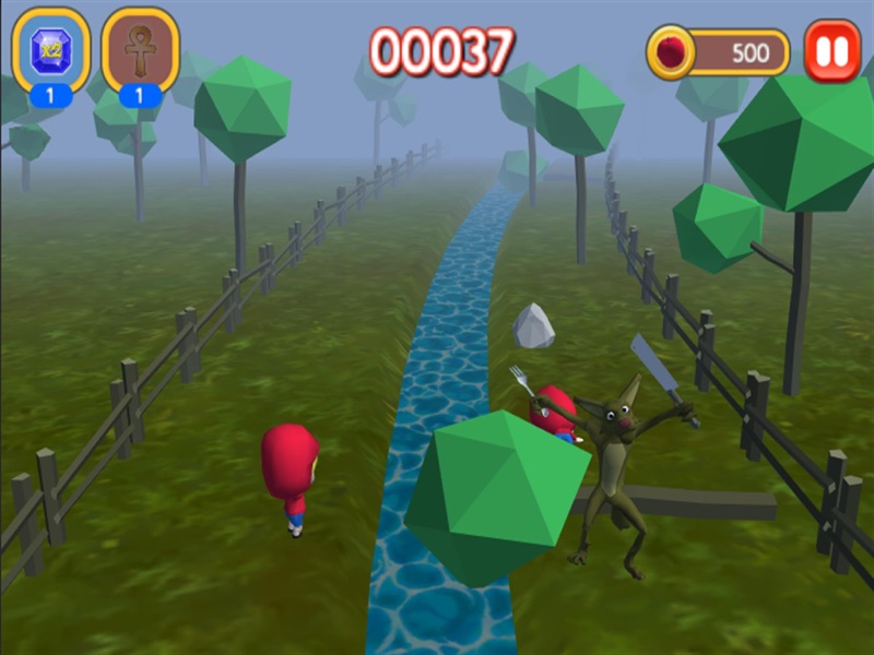 Little Red Cap Twins - Endless Double Runner Game screenshot 5