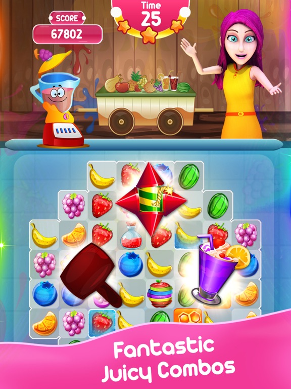Screenshot #5 pour Fruit Juice Rush. Splash Salad In The Smash Puzzle For Sugar Ninjas