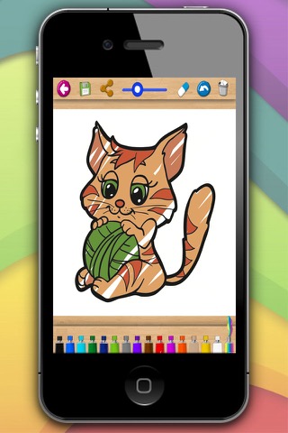 ペイント猫 - 本を着色素敵な子猫のおすすめ画像1