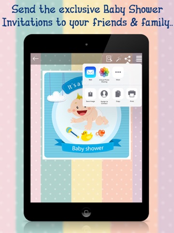 Baby Shower Invitations iPad screenshot