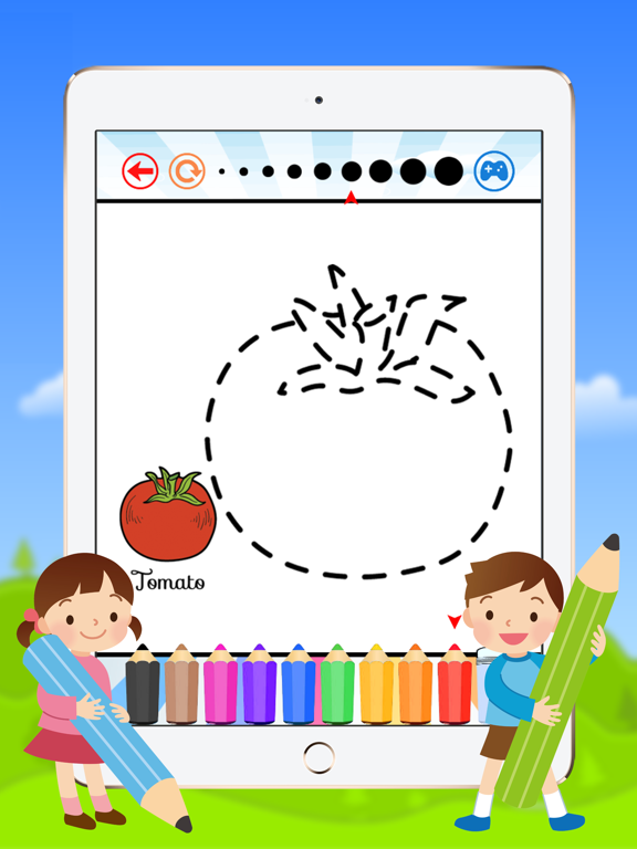 Screenshot #6 pour Légumes et fruits Coloring Book - Dessin Connect dots enfants