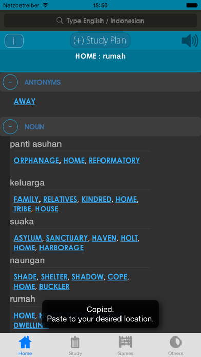 Indonesia Dictionary iPhone screenshot