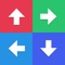 In The Swipr, just follow each step which displays both a color and an arrow