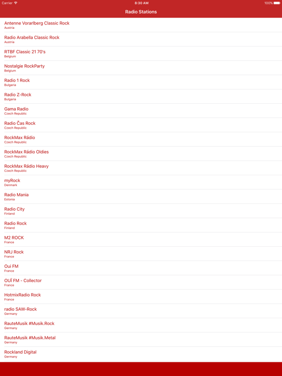 Screenshot #4 pour Radio Rock FM - Streaming and listen to live online rock n roll music charts from european station and channel