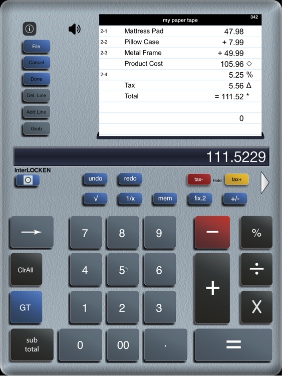 Accountant for iPad Calculator