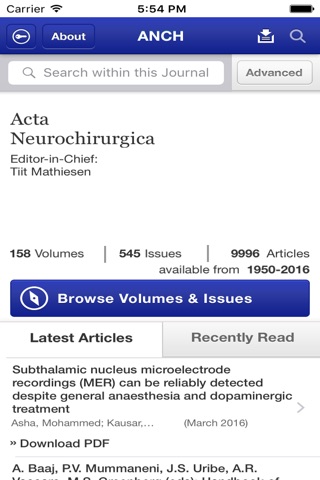 Acta Neurochirurgica screenshot 2