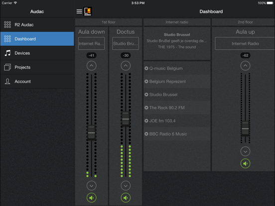 Audac Touch iPad screenshot