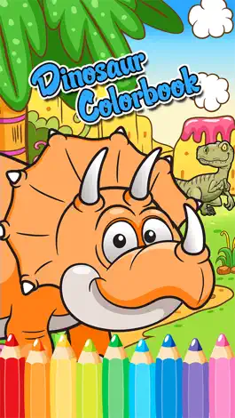 Game screenshot The Cute dinosaur Coloring book ( Drawing Pages ) 2 - Learning & Education Games  Free and Good For activities Kindergarten Kids App mod apk