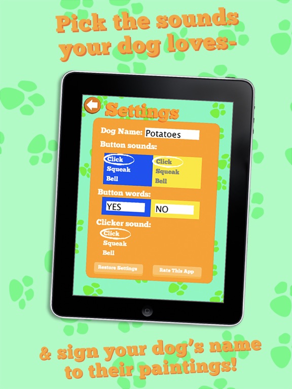 App for Dog FREE - Puppy Painting, Button and Clicker Training Activity Games for Dogs iPad screenshot 5 - Entertainment app