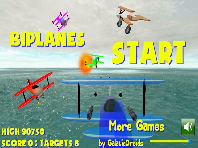 Biplanes, dog fight, game for IOS